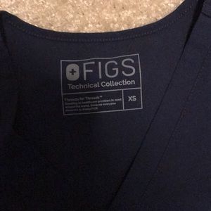 Figs Scrub Top - Navy